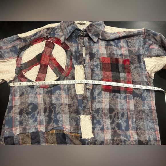 POL Oversized Multicolor Patchwork Shacket - Picture 6 of 6